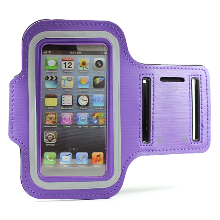 iPHONE 5S 5C 5 4S 4 Sports Armband (Purple)